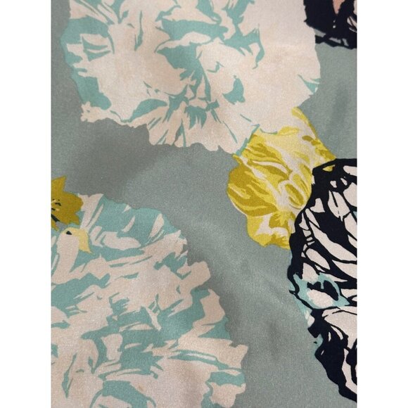 J.Crew Fit and Flare Dress Women's 0 teal Floral Print Sleeveless - Picture 7 of 8